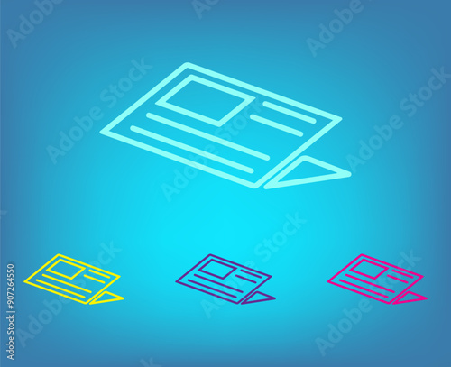 Vector icon on blue background