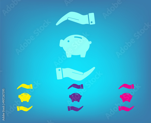 Wallpaper Mural Vector icon on blue background Torontodigital.ca