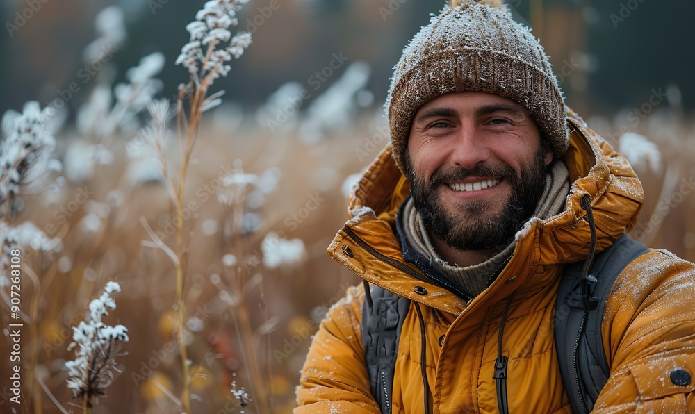 A guy smiles in the countryside, embodying the emotions and tranquility of rural life. A guy smiles in the countryside, embodying the emotions and tranquility of rural life.