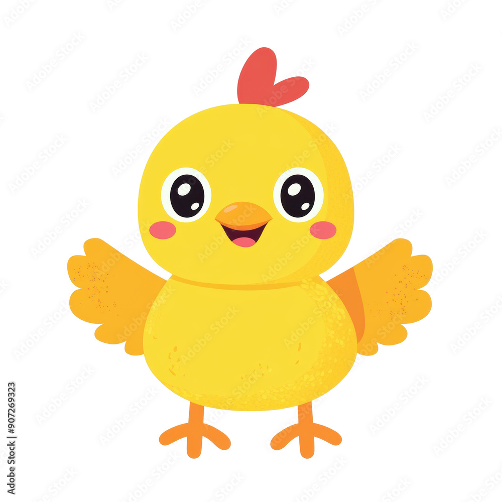 A cartoon chicken with a big smile on its face A cartoon chicken with a big smile on its face