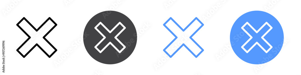 wrong icon Symbol collection thin outline set wrong icon Symbol collection thin outline set
