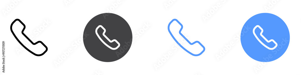 phone call icon Symbol collection thin outline set phone call icon Symbol collection thin outline set