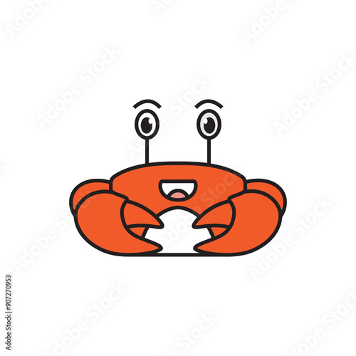 crabs mascot cartoon logo design vector