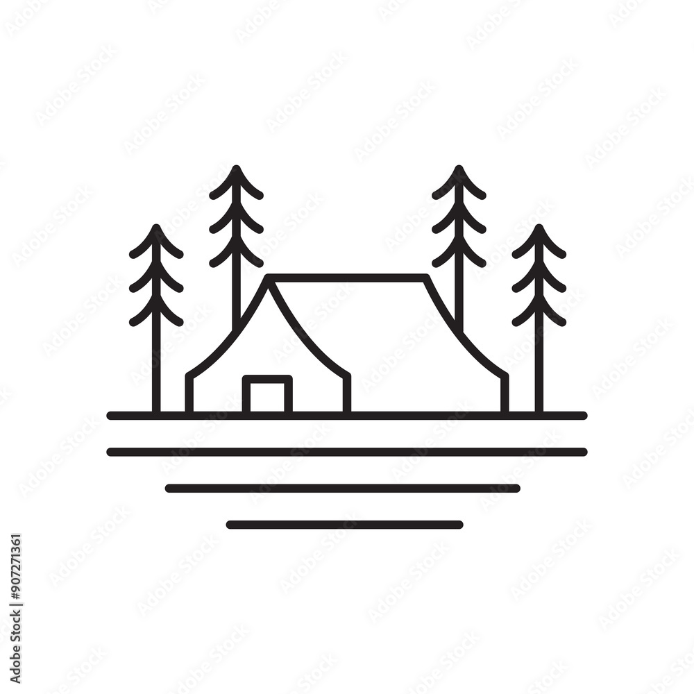 camp tent simple logo design vector camp tent simple logo design vector