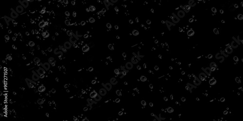Abstract Background - Black and white Bokeh. Many beautiful bubbles on black background . Abstract white background with a lot of circles. Bubbles abstract. illustration design.
