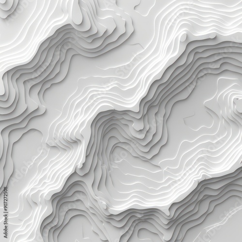 A clean white topography map with monochrome details, showcasing a flat design texture for clear geographical representation.