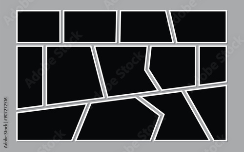collage grid photo effect Vector art