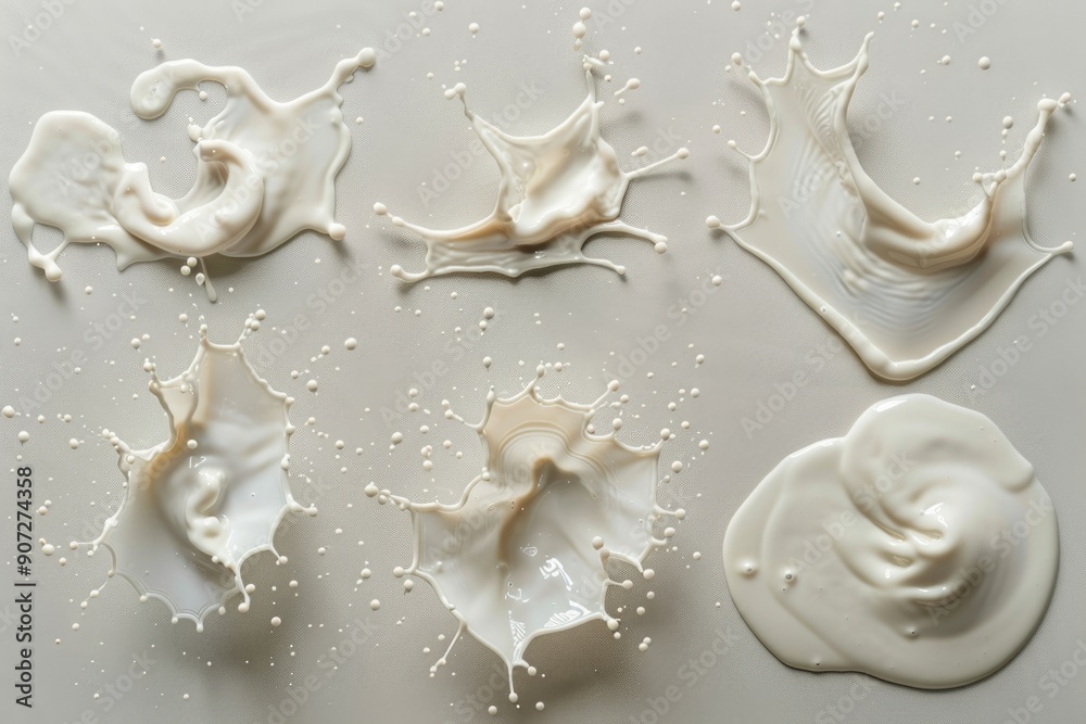 A close-up image of a white substance mixed with a lot of liquid, great for illustrating chemical reactions or scientific experiments A close-up image of a white substance mixed with a lot of liquid, great for illustrating chemical reactions or scientific experiments