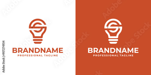 Letters SS Bulb Logo, Suitable for Smart Home Technology Companies