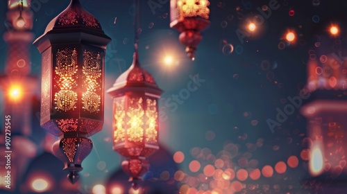 Wallpaper Mural Intricate Lanterns Against a Blue Sky Torontodigital.ca