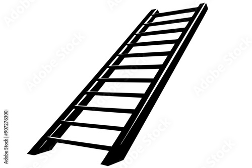 
ladder silhouette, metal ladder vector