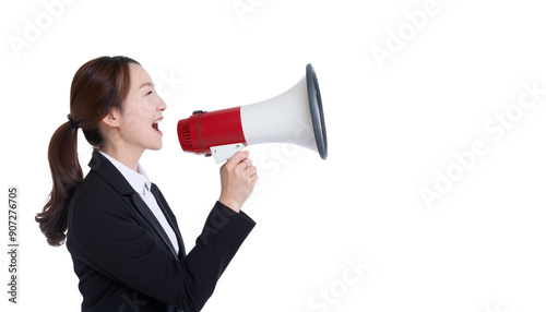 businesswoman with megaphone