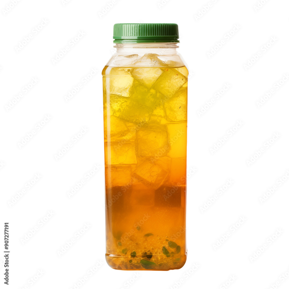 Iced Tea With Lemon and Mint in a Glass Bottle Iced Tea With Lemon and Mint in a Glass Bottle