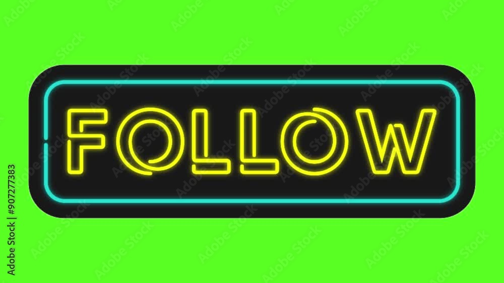 follow button animation on green screen background follow button animation on green screen background