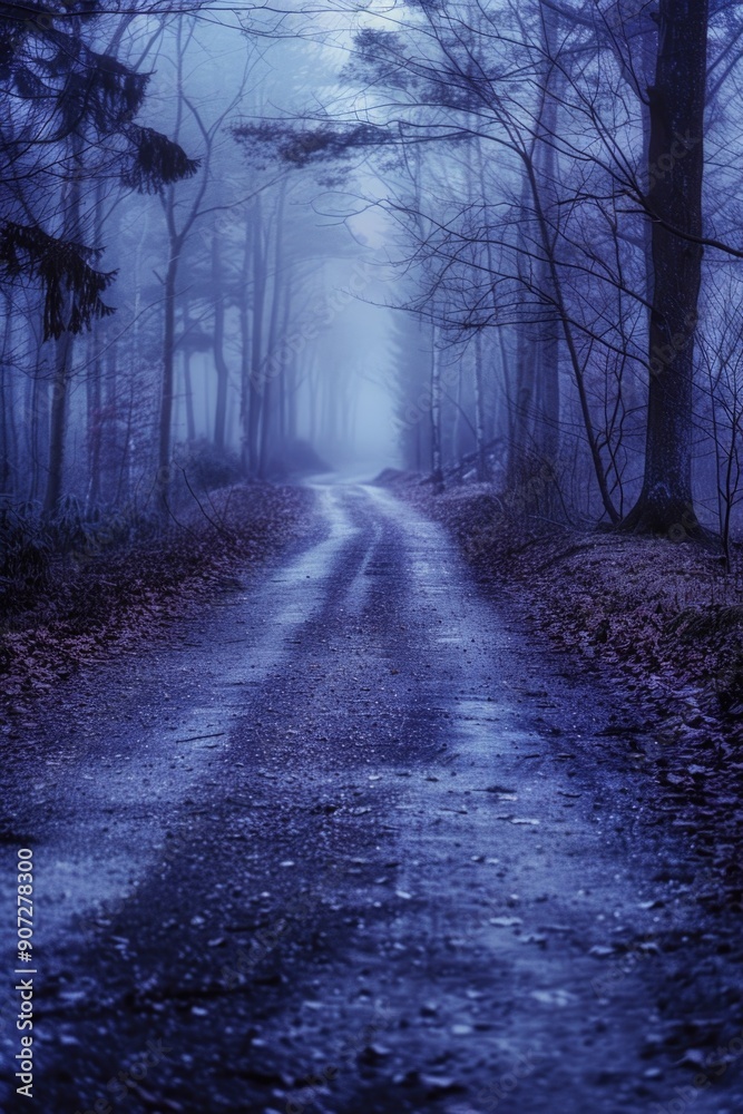 Fototapeta premium A scenic dirt road surrounded by trees and foliage