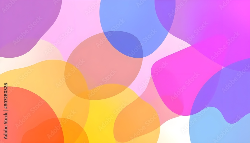 A background with overlapping, translucent shapes in a spectrum of bright, contrasting colors, creating an engaging abstract design. Multiple variations available A background with overlapping, translucent shapes in a spectrum of bright, contrasting colors, creating an engaging abstract design. Multiple variations available