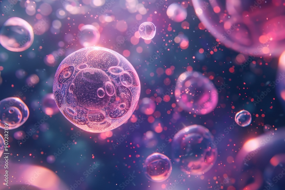 A cluster of colorful bubbles drifting through the atmosphere A cluster of colorful bubbles drifting through the atmosphere