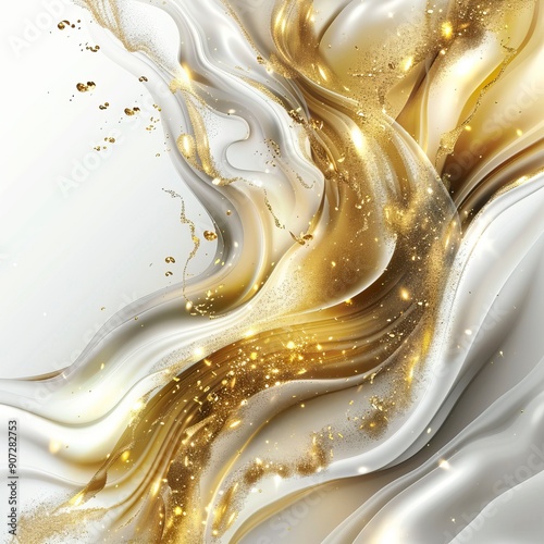 gold and white background