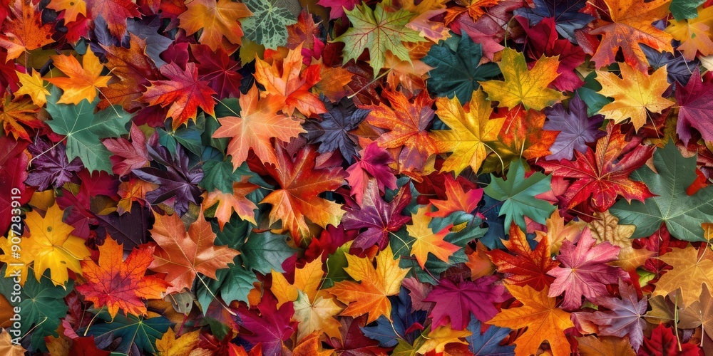 A dynamic image of colorful maple leaves falling naturally, creating a lively autumn scene A dynamic image of colorful maple leaves falling naturally, creating a lively autumn scene