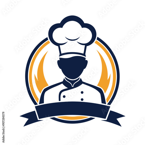 Cooking, Chef Abstract, Chef hat silhouette Logo icon vector art