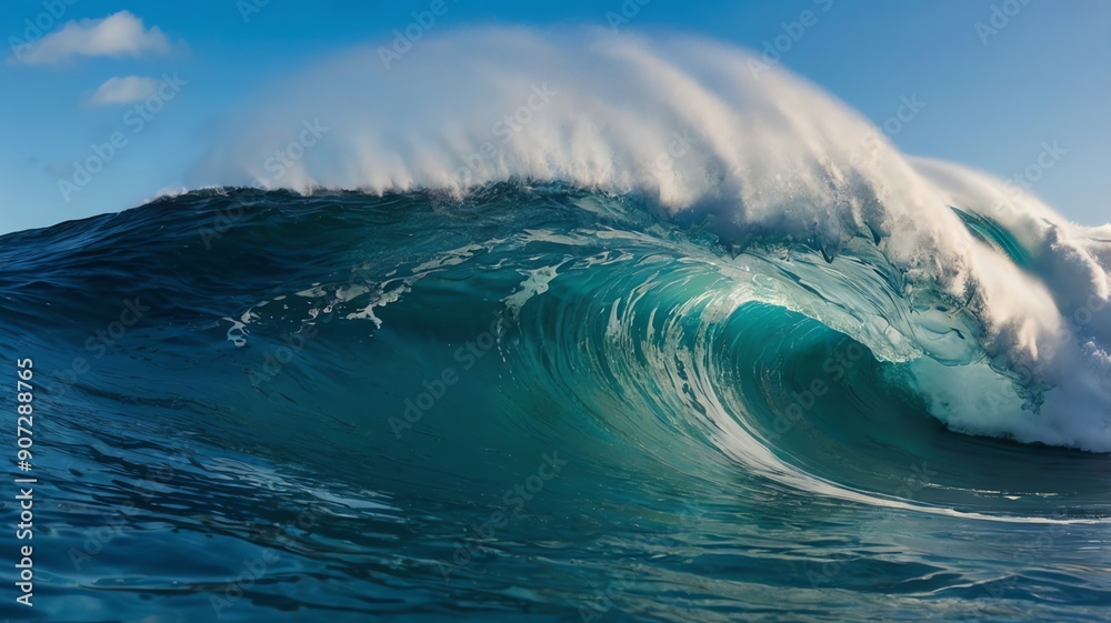 A large, powerful wave A large, powerful wave