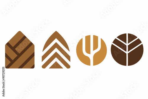 Eco-Friendly Logo Design: Utilizing Wood Grain and Natural Textures