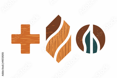 Eco-Friendly Logo Design: Utilizing Wood Grain and Natural Textures