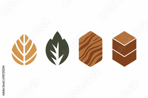 Eco-Friendly Logo Design: Utilizing Wood Grain and Natural Textures