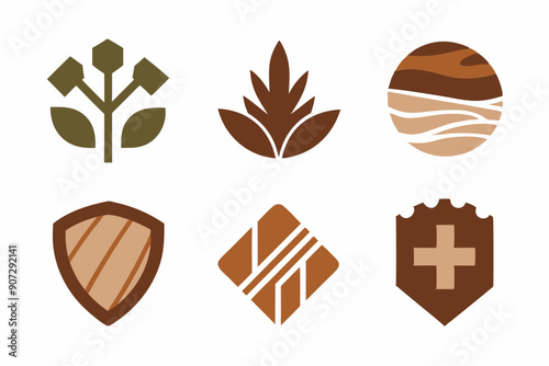 Eco-Friendly Logo Design: Utilizing Wood Grain and Natural Textures