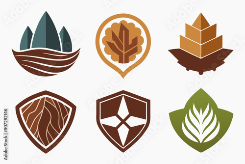 Eco-Friendly Logo Design: Utilizing Wood Grain and Natural Textures