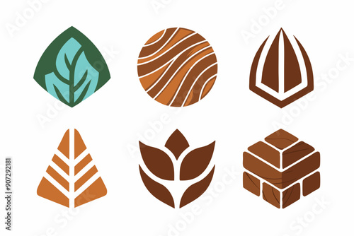 Eco-Friendly Logo Design: Utilizing Wood Grain and Natural Textures
