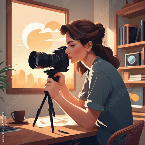 photographer with camera