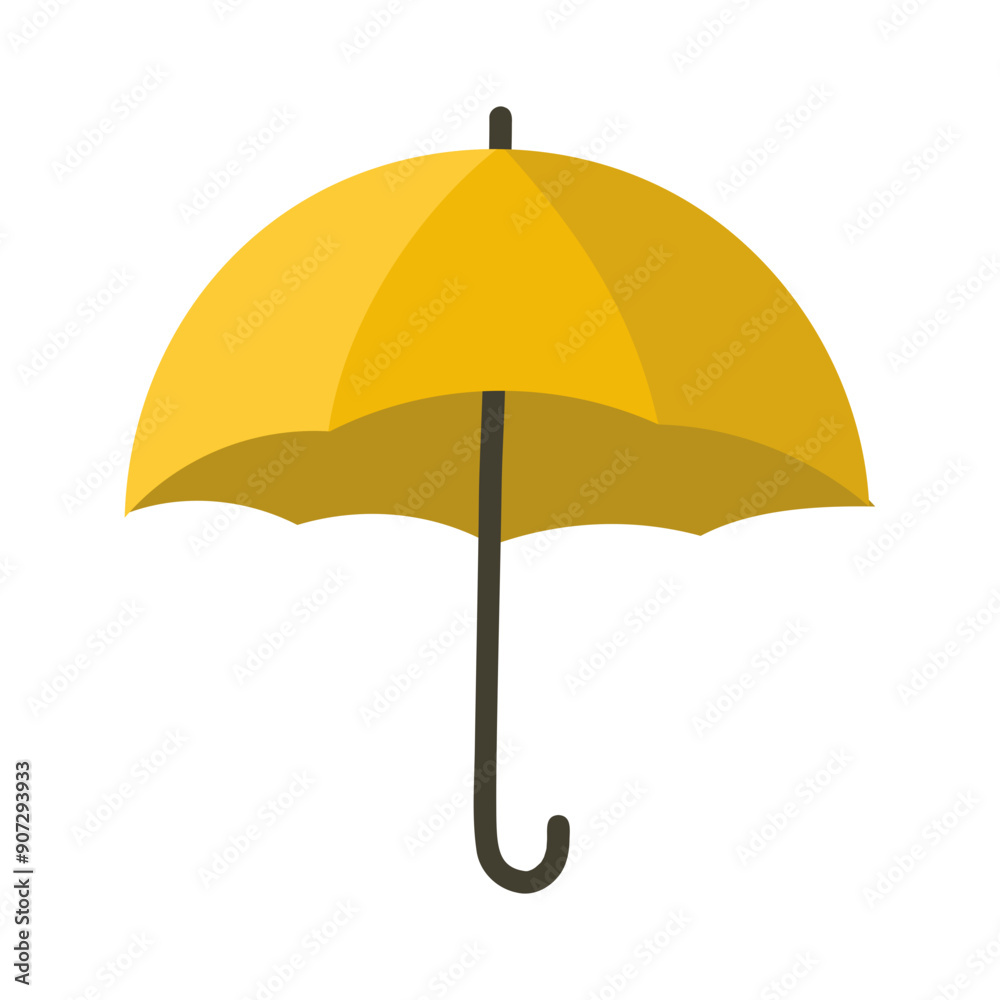 Yellow umbrella autumn illustration Yellow umbrella autumn illustration