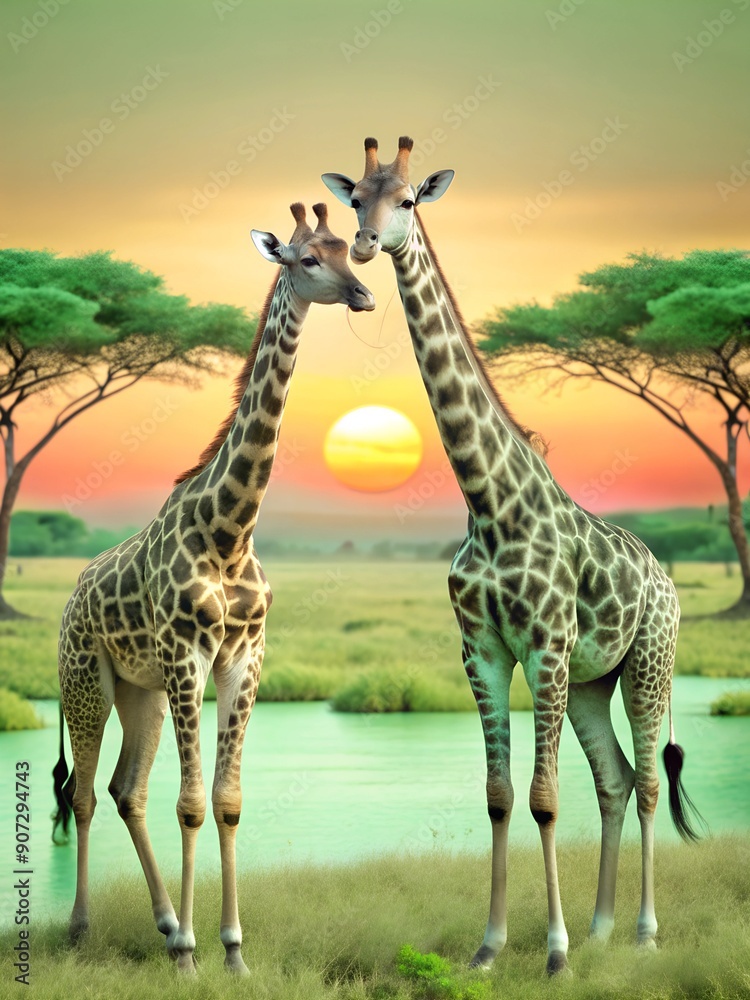Obraz premium giraffe in the wild