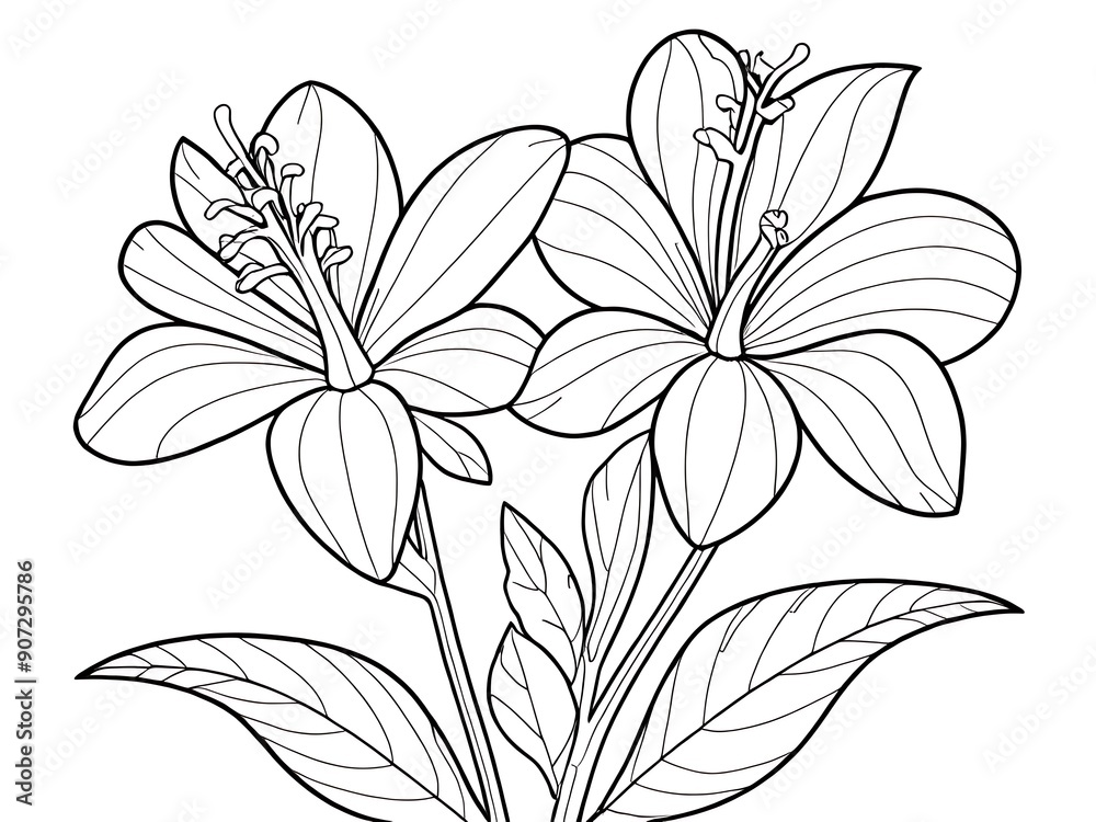 Creative Flower Outline Vector Art Creative Flower Outline Vector Art