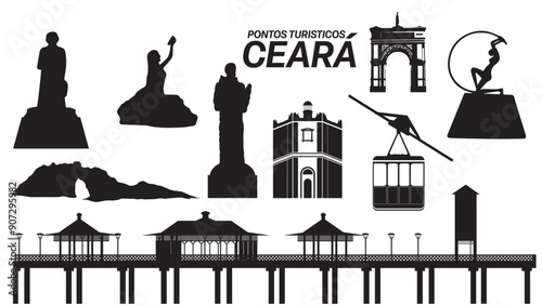 PONTOS TURISTICOS DO CEARÁ, PADRE CICERO, PONTE METALICA, JERICOACOARA,ESTÁTUA DE CANINDÉ, BONDINHO DE UBAJARA, ARCO DO SOBRAL
