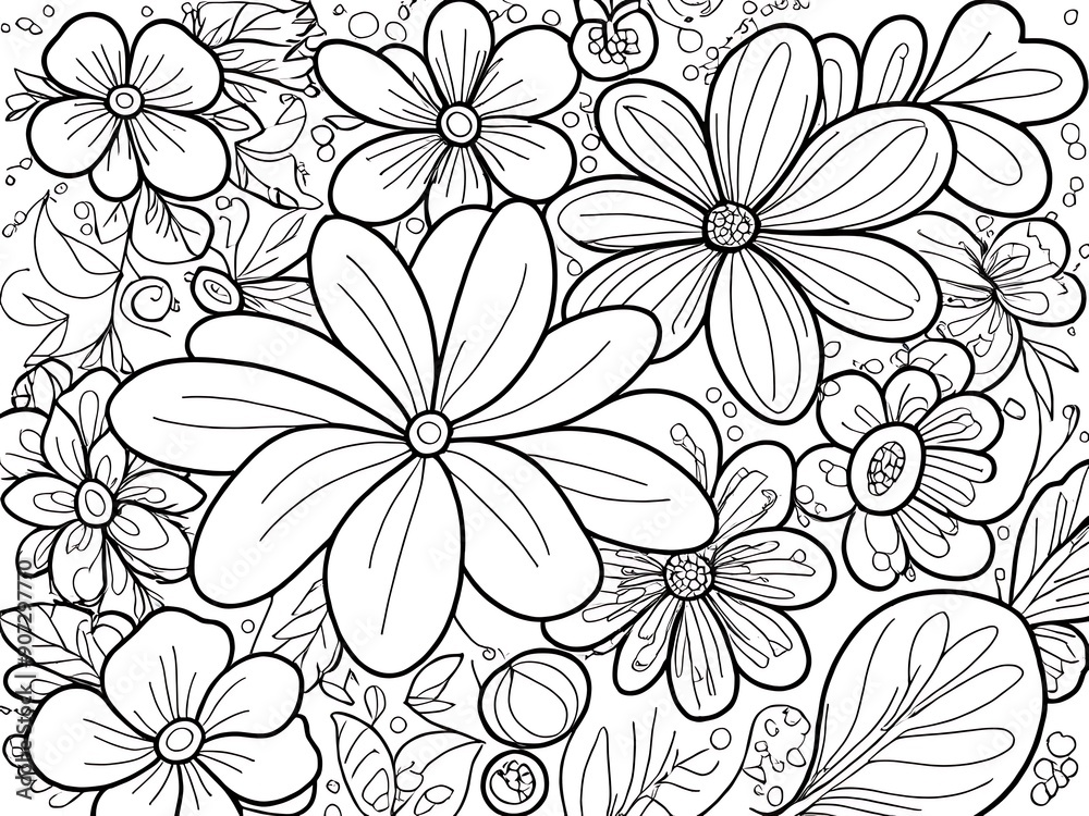 Creative Flower Outline Vector Art Creative Flower Outline Vector Art