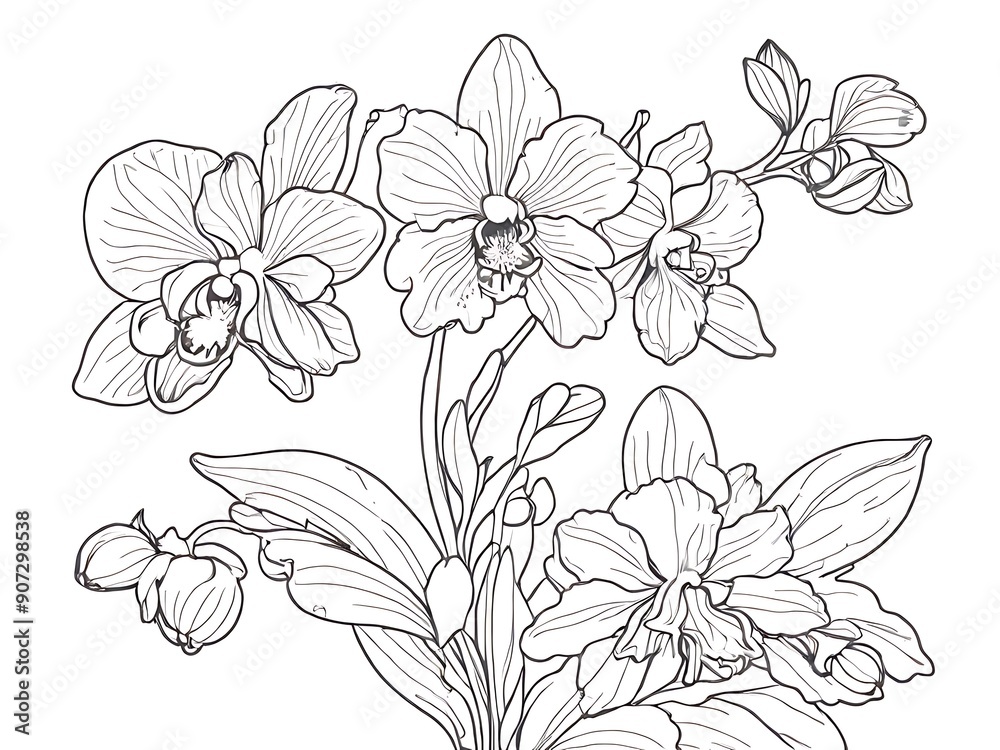Creative Flower Outline Vector Art Creative Flower Outline Vector Art