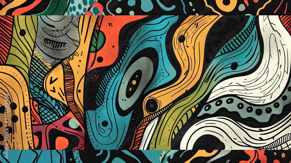 Hand drawn abstract doodle background Hand drawn abstract doodle background