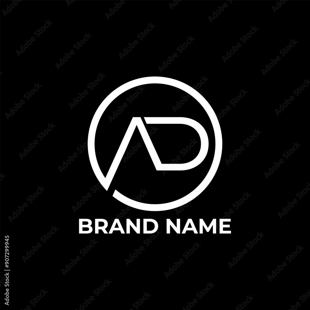 AD circle monogram logo for company AD circle monogram logo for company
