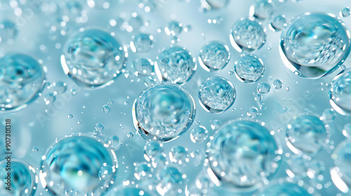 Wallpaper Mural A luxurious background with hyaluronic acid droplets and a smooth surface. Torontodigital.ca