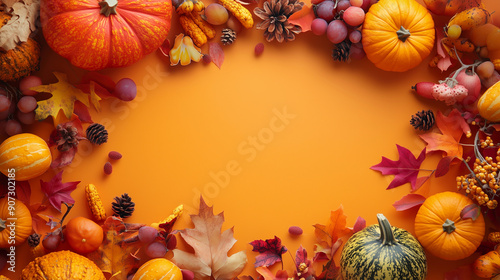 a beautiful thanks giving festival banner photo