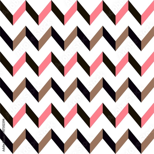 chevron seamless pattern, fishbone, geometric, line, zigzag, gift wrapping paper texture, surface design, pink, black, brown