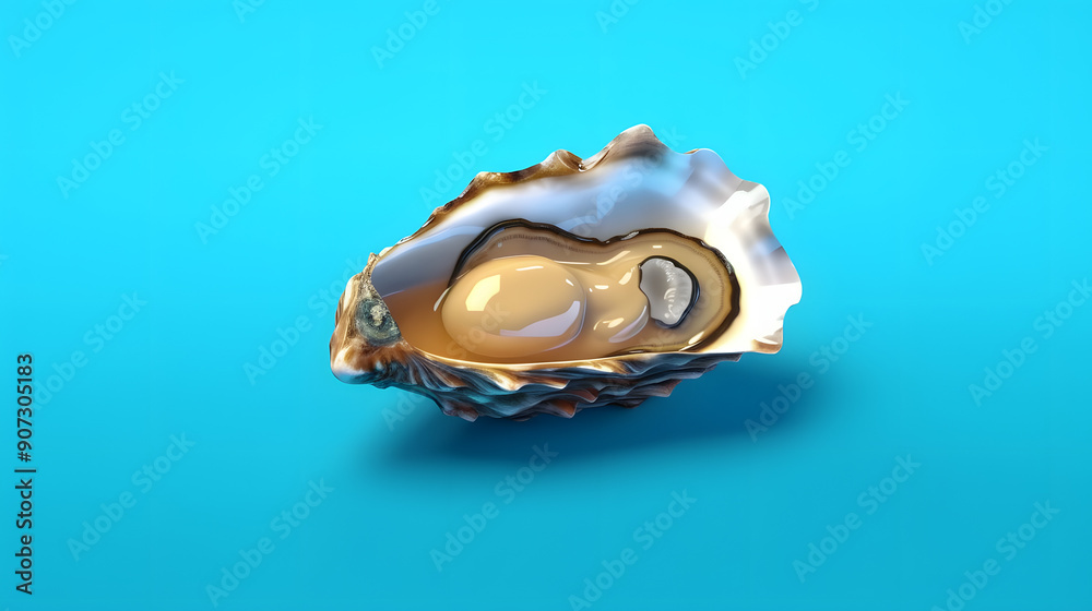 Oyster 3d cartoon style