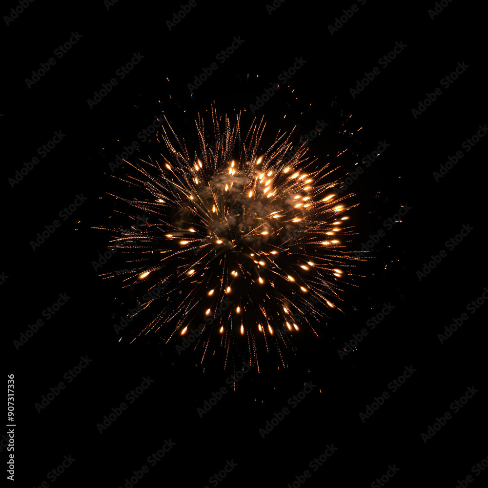 Fireworks on the dark sky background Fireworks on the dark sky background