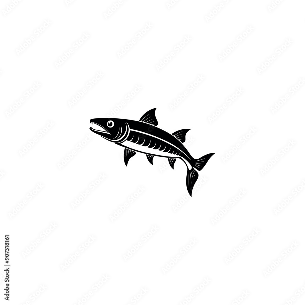 barracuda fish silhouette barracuda fish silhouette