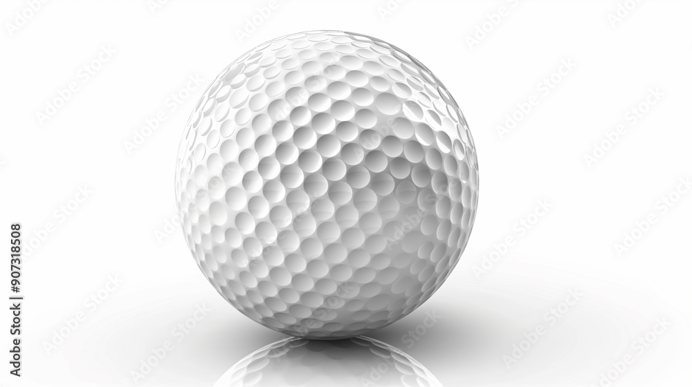Vector golf ball on white background Vector golf ball on white background