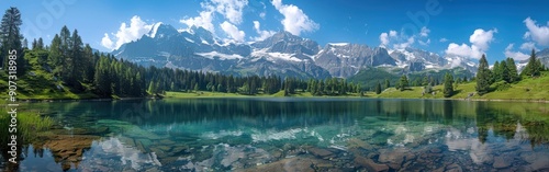 Scenic Arnisee with Majestic Swiss Alps in Canton of Uri, Switzerland