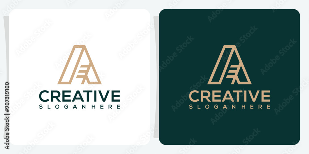 Initial A logo concept with building template vector Initial A logo concept with building template vector