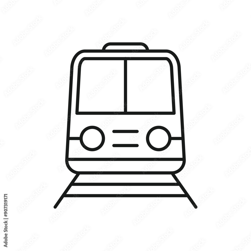 train icon, illustration front view design template train icon, illustration front view design template